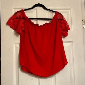 Off the shoulder going out shirt